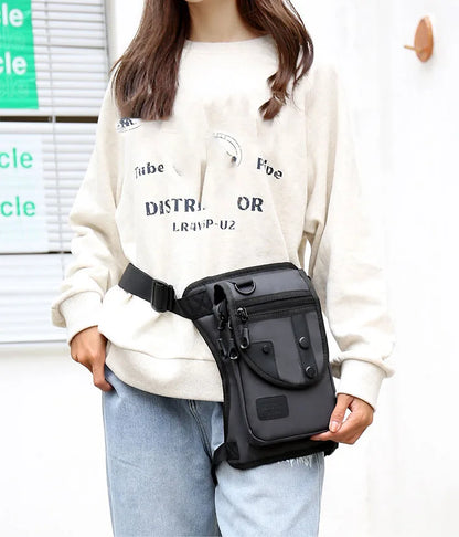 Men's Waist Bag Leg Bag Utility Belt Pack Pouch Male Hip Motorcycle Riding Leggings Thigh Bags Fanny Pack Cycling Shoulder Bag