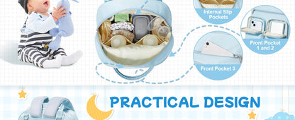 Baby Diaper Bag Backpack, Baby Bag for Boys Girls, Diaper Backpack Large Travel Diaper Bags Shower Gifts Newborn Essentials Bag