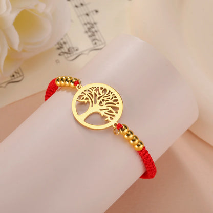 Bracelet For Men Women Stainless Steel Bracelets Hollow Life Tree Pendant Classic Fashion Style Jewelry Wedding Party Gifts