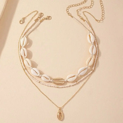 Geometric Necklace Fashion Bead Bohemian Style Clavicle Chain Short Delicate Choker Necklace