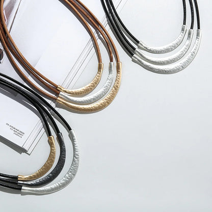 Retro European American Minimalist Multi-layered Short Necklaces Women High-end Feel Exquisite Collarbone Chain Fashion Jewelry