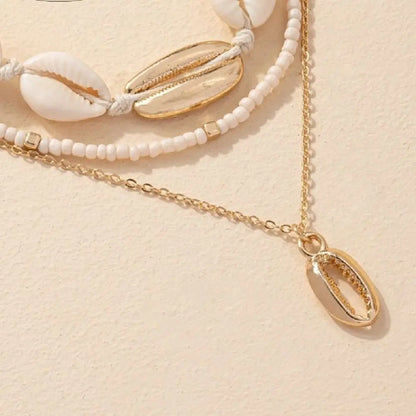 Geometric Necklace Fashion Bead Bohemian Style Clavicle Chain Short Delicate Choker Necklace