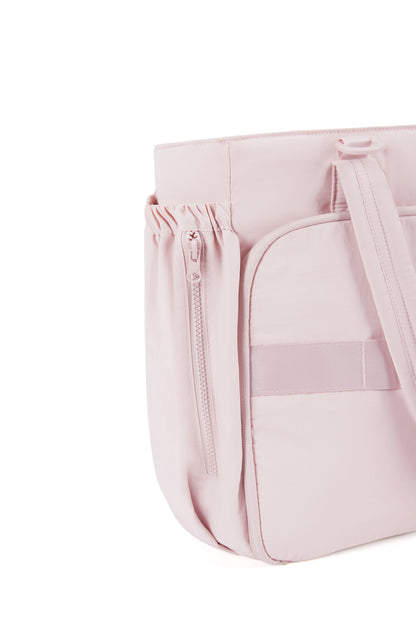 BAGSMART Padded Tote Bag With Bow Casual Quilted Padded Women Shoulder Bags Fit 15.6in Laptop Large Capacity Yoga Gym Bags