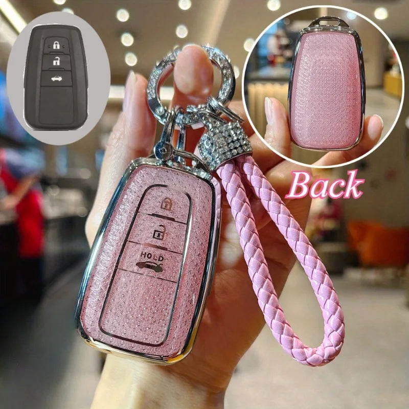 Soft TPU Car Key Case Full Cover Shell Protector for Toyota Corolla Camry RAV4 CHR C-HR Hilux Prius Land Cruiser Prado