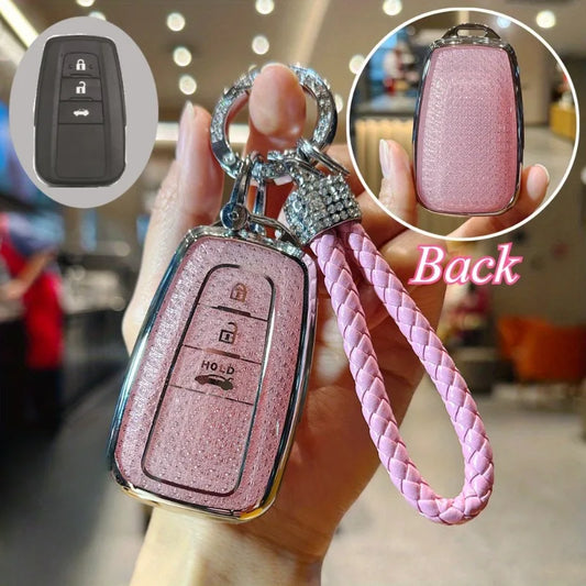Soft TPU Car Key Case Full Cover Shell Protector for Toyota Corolla Camry RAV4 CHR C-HR Hilux Prius Land Cruiser Prado