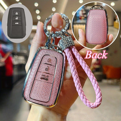 Soft TPU Car Key Case Full Cover Shell Protector for Toyota Corolla Camry RAV4 CHR C-HR Hilux Prius Land Cruiser Prado