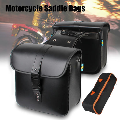 Retro Fashion Motorcycle Saddle Bags Pouch Storage Case Side Luggage Tank Suitcase PU Leather / PVC Bags Motorbike Accessories