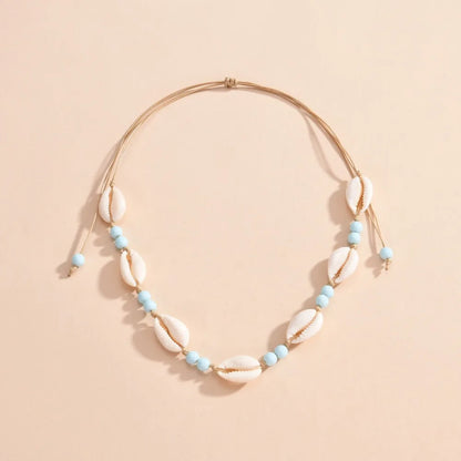 Geometric Necklace Fashion Bead Bohemian Style Clavicle Chain Short Delicate Choker Necklace