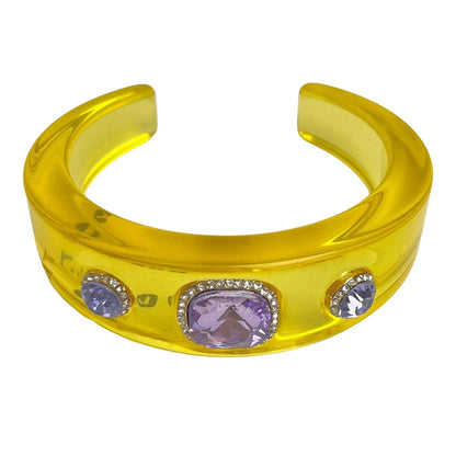 Bracelets Luxury for Woman Exaggerated Geometric Round Gradient Open Chunky Resin Bangles Designer Jewelry Accessories