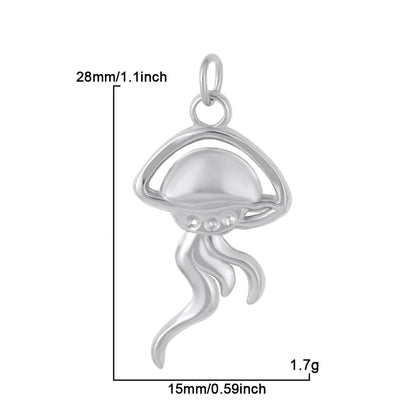 Necklaces Women Spring Buckle Chain Silvery Ocean Series Pendant Shell Conch Sea Star Pendants Stainless Steel Women's Jewelry