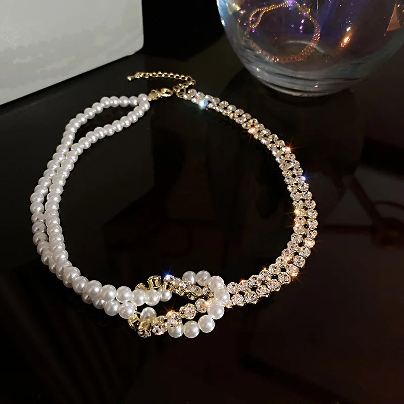 Fashion Elegant Charm Necklaces For Women Simple Shiny Bling Clavicle Chain Vintage Dainty Wedding Beach Personality Jewelry
