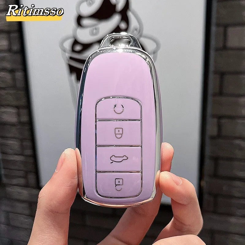Fashion TPU Car Key Case Cover for Chery Tiggo 8 Pro Tiggo 8plus New 5 Plus 7pro Omoda 5 Car Key Protector Shell Fob Accessories