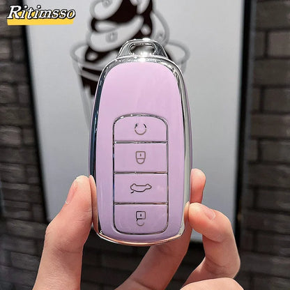 Fashion TPU Car Key Case Cover for Chery Tiggo 8 Pro Tiggo 8plus New 5 Plus 7pro Omoda 5 Car Key Protector Shell Fob Accessories