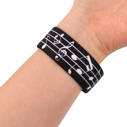 Musical Notes Bracelet For Women Men Armband Sport Wristband Rainbow Elastic Bangle Bracelets Fashion Accessories Gift