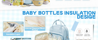 Baby Diaper Bag Backpack, Baby Bag for Boys Girls, Diaper Backpack Large Travel Diaper Bags Shower Gifts Newborn Essentials Bag