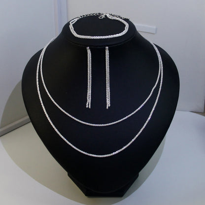 European and American Ladies' Fashionable and Shiny Necklaces, Earrings, Bracelets, Sets, Bridal Wedding Accessories and Gifts