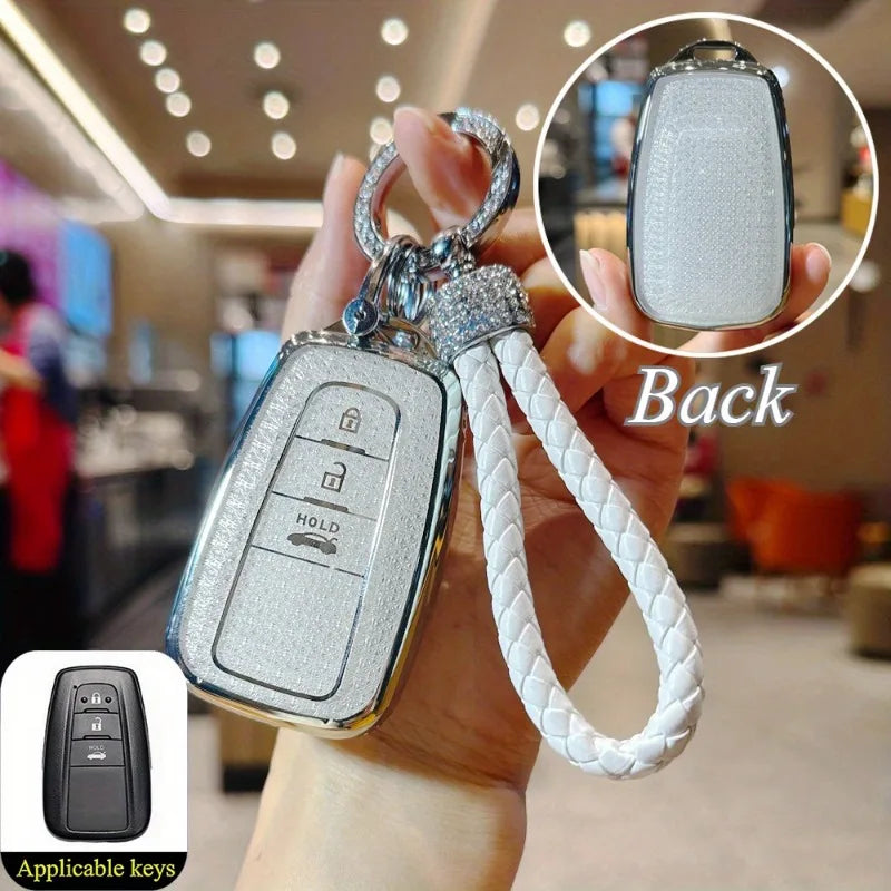 Soft TPU Car Key Case Full Cover Shell Protector for Toyota Corolla Camry RAV4 CHR C-HR Hilux Prius Land Cruiser Prado