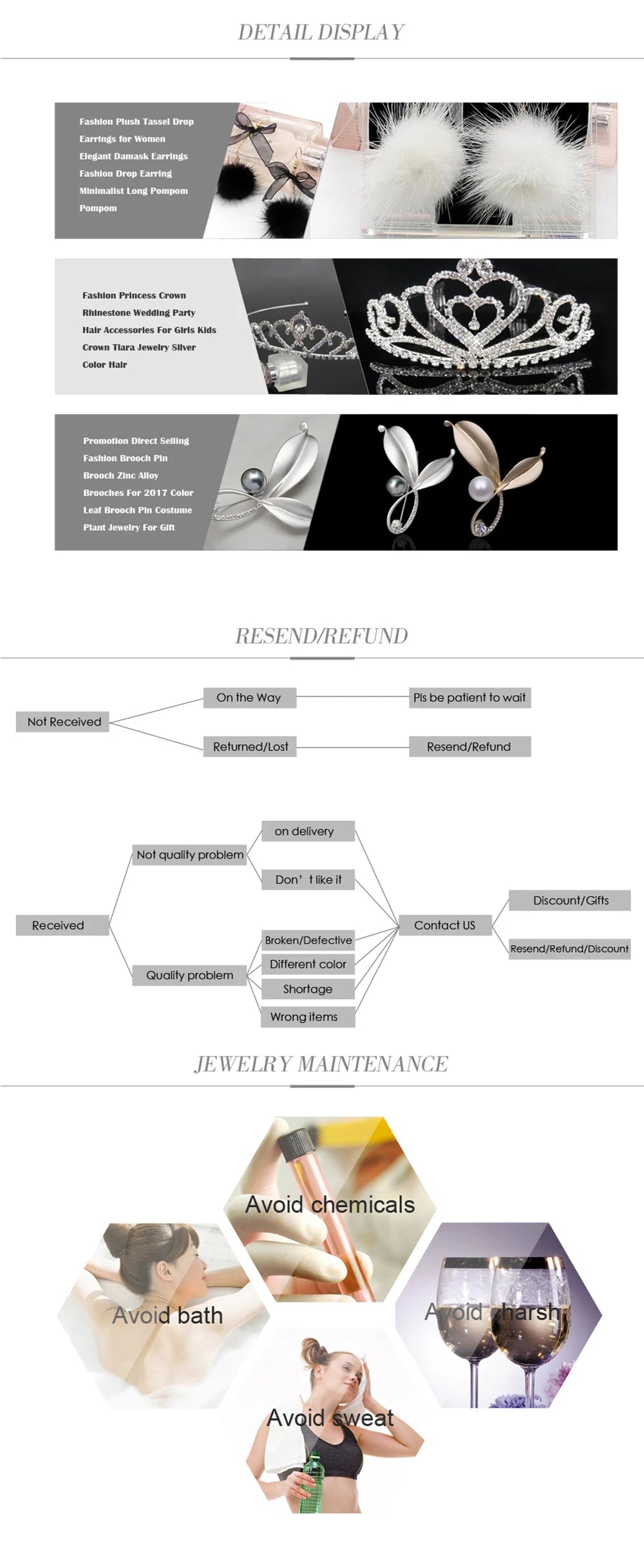 European and American Ladies' Fashionable and Shiny Necklaces, Earrings, Bracelets, Sets, Bridal Wedding Accessories and Gifts