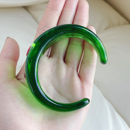 Bracelets Luxury for Woman Exaggerated Geometric Round Gradient Open Chunky Resin Bangles Designer Jewelry Accessories