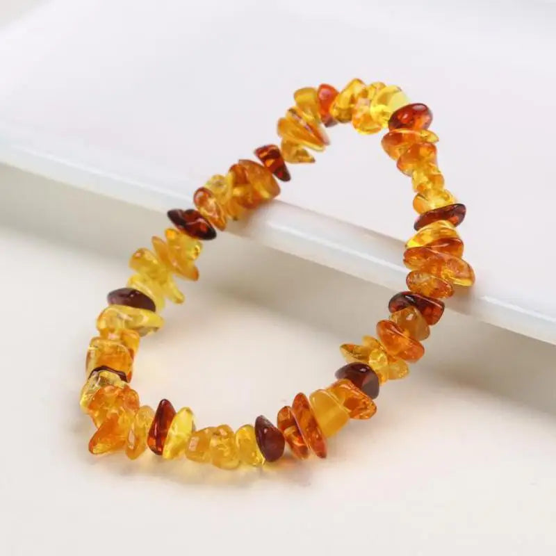 Natural Amber Bracelet Adjustable Rope Baltic Amber Tassel Charm Bracelet Bangle Women Healing Gemstone Fine Jewelry Accessories