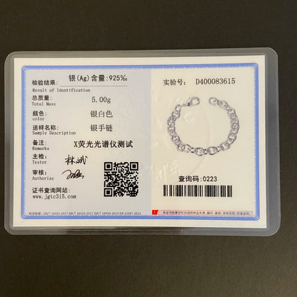 925 Sterling Silver Bracelet,  Women'S Basic Chain Bracelet, Wedding And Engagement Ornament, Party Jewelry