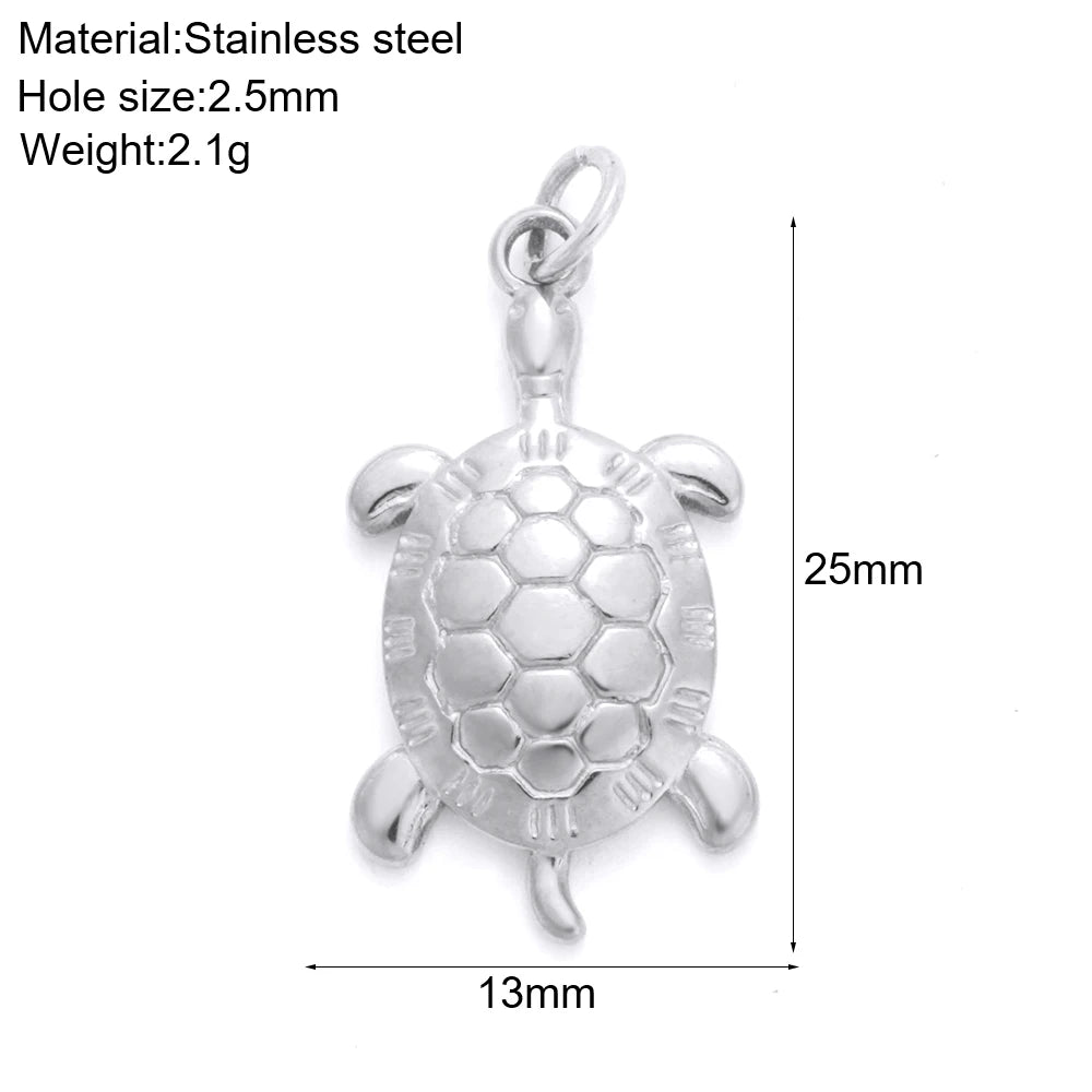 Necklaces Women Spring Buckle Chain Silvery Ocean Series Pendant Shell Conch Sea Star Pendants Stainless Steel Women's Jewelry