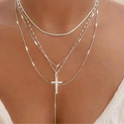 1set Simple Fashionable Women's Necklaces Elegant Party Banquet Ceremony Evening Dress Accessories Trendy Girl Jewelry Necklaces