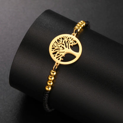 Bracelet For Men Women Stainless Steel Bracelets Hollow Life Tree Pendant Classic Fashion Style Jewelry Wedding Party Gifts