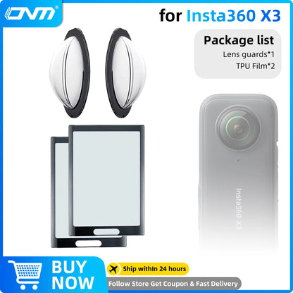 Accessories Set for Insta360 X3 Lens Guard Screen Protector Storage Bag Silicone Case Lens Cap Protective Frame Insta 360 X3