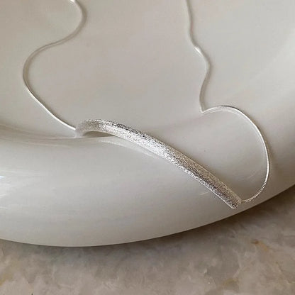 S925 Sterling Silver Necklaces For Women Simple Chain Fashion Minimalist Pendant Necklaces Big Tube Shape Birthday Gift