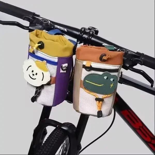 Bicycle Water Bottle Bag Kid Bike Carrier Bag Cartoon Cycling Riding Gear Mountain Bike Road Bike Front Bags Bike Accessories