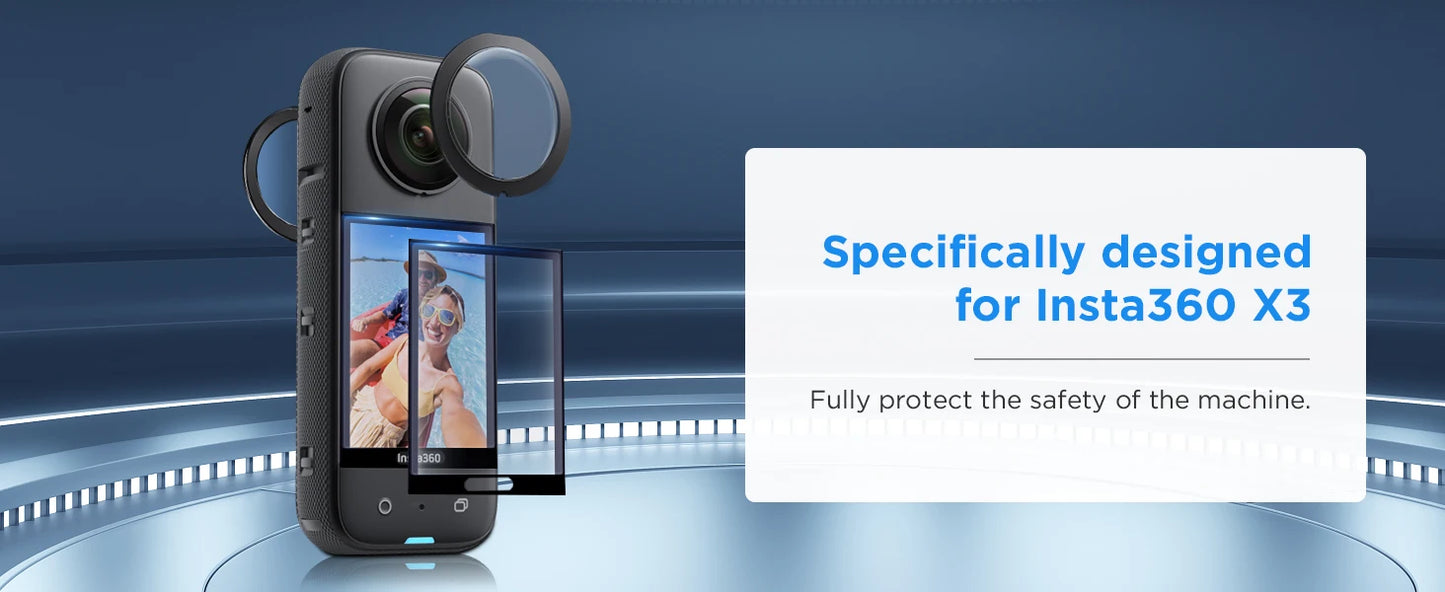 Accessories Set for Insta360 X3 Lens Guard Screen Protector Storage Bag Silicone Case Lens Cap Protective Frame Insta 360 X3