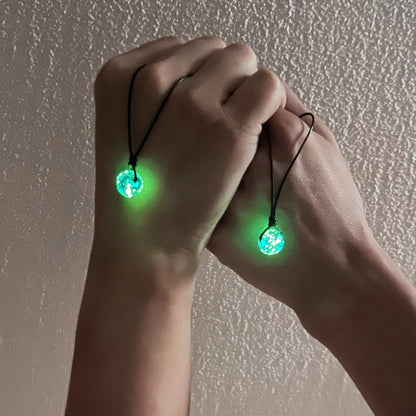2/PCS Luminous Beads Couple Necklaces Simple Fashion Handwoven Gift Jewelry