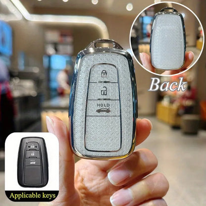 Soft TPU Car Key Case Full Cover Shell Protector for Toyota Corolla Camry RAV4 CHR C-HR Hilux Prius Land Cruiser Prado