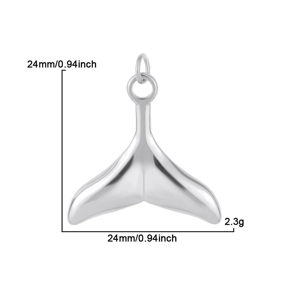 Necklaces Women Spring Buckle Chain Silvery Ocean Series Pendant Shell Conch Sea Star Pendants Stainless Steel Women's Jewelry