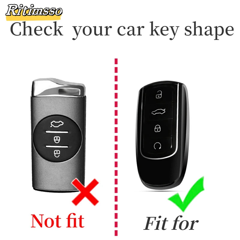 Fashion TPU Car Key Case Cover for Chery Tiggo 8 Pro Tiggo 8plus New 5 Plus 7pro Omoda 5 Car Key Protector Shell Fob Accessories
