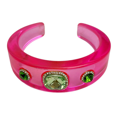 Bracelets Luxury for Woman Exaggerated Geometric Round Gradient Open Chunky Resin Bangles Designer Jewelry Accessories