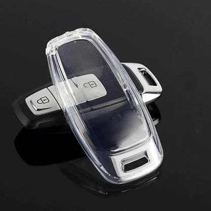 Soft TPU Car Remote Key Cover Case For Audi A3 A4 B9 A6 C8 A7 S7 4K A8 D5 S8 Q7 Q8 SQ8 E-tron 2018 2019 2020 2021 Accessories