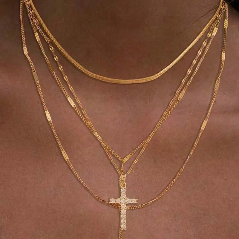 1set Simple Fashionable Women's Necklaces Elegant Party Banquet Ceremony Evening Dress Accessories Trendy Girl Jewelry Necklaces