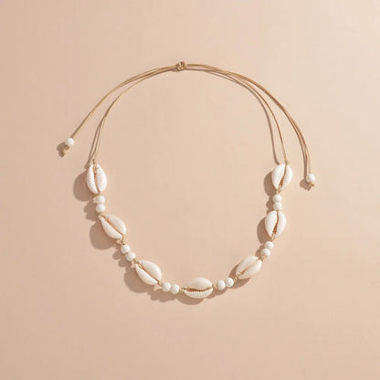 Geometric Necklace Fashion Bead Bohemian Style Clavicle Chain Short Delicate Choker Necklace