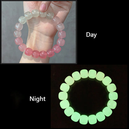 Luminous Bracelets For Women Men Fluorescent Natural Stone Bracelet Night Light Glowing Beads Bangle Fashion Jewelry Couple Gift
