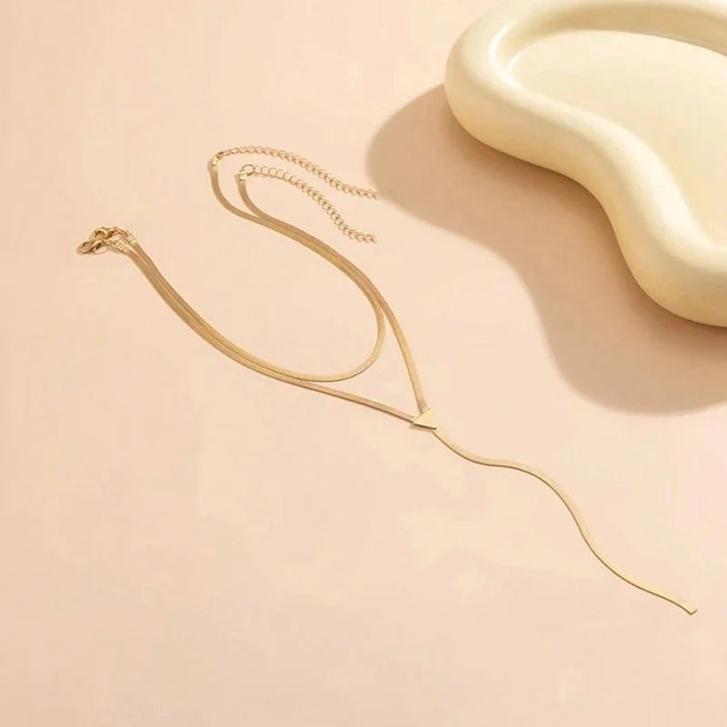 1set Simple Fashionable Women's Necklaces Elegant Party Banquet Ceremony Evening Dress Accessories Trendy Girl Jewelry Necklaces