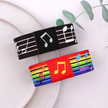 Musical Notes Bracelet For Women Men Armband Sport Wristband Rainbow Elastic Bangle Bracelets Fashion Accessories Gift