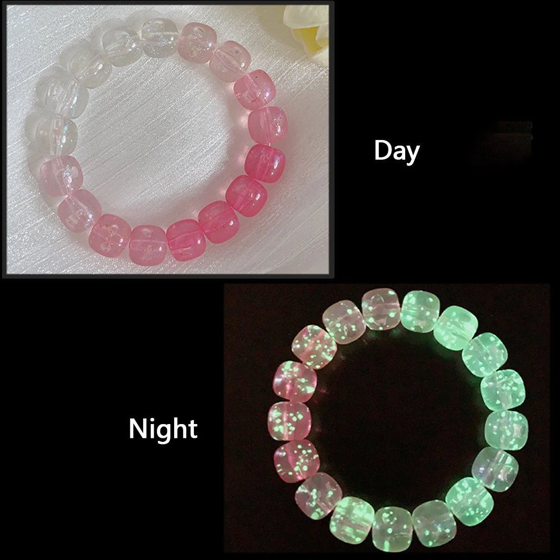 Luminous Bracelets For Women Men Fluorescent Natural Stone Bracelet Night Light Glowing Beads Bangle Fashion Jewelry Couple Gift