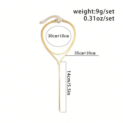 1set Simple Fashionable Women's Necklaces Elegant Party Banquet Ceremony Evening Dress Accessories Trendy Girl Jewelry Necklaces