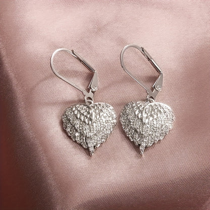 Elegant Heart Circle Earrings with Micro Paved Zirconia - Sparkling Silver-Tone, Perfect for Birthdays, Valentine'S Day, and Daily Wear, Cute Earrings