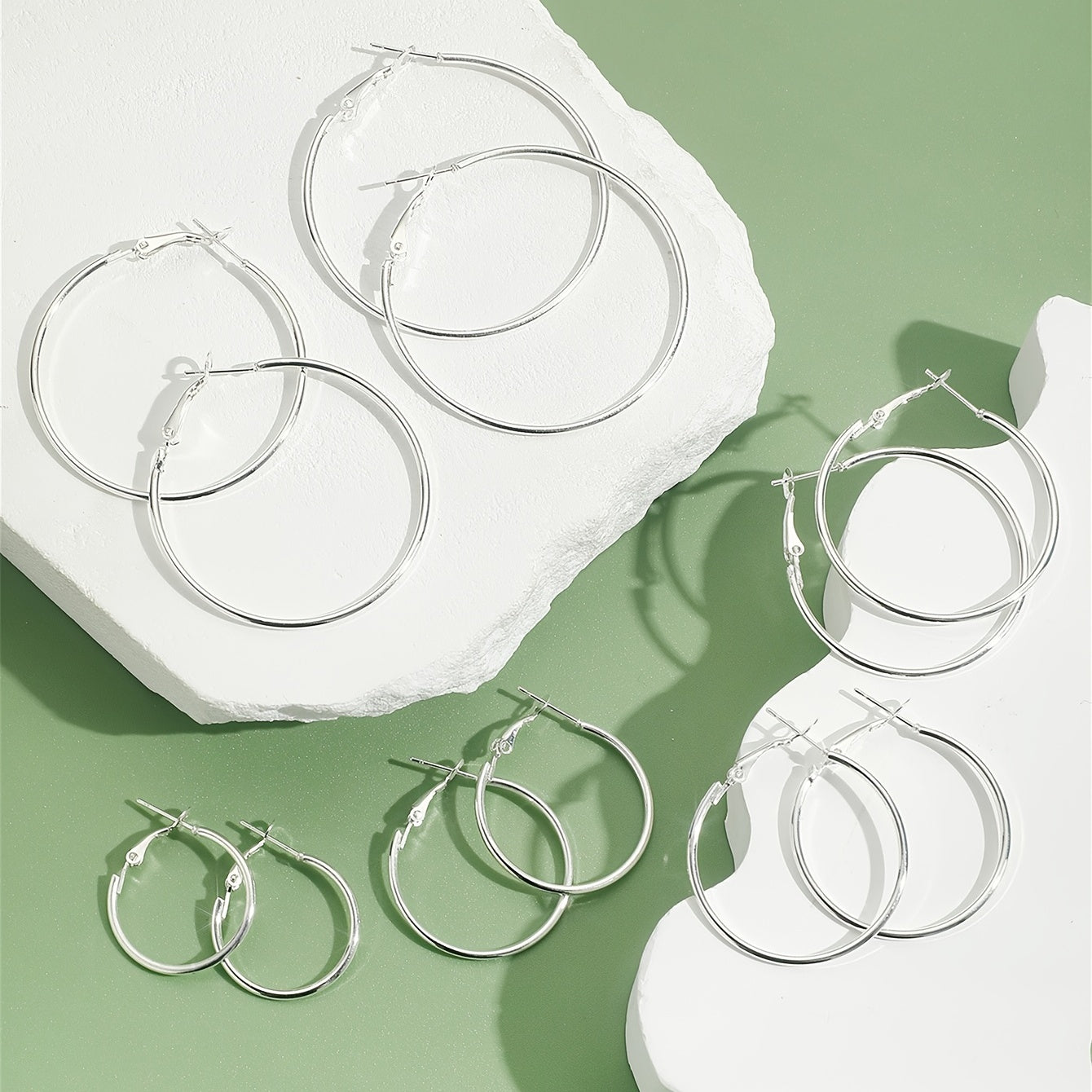 Elegant & Timeless Silver Hoop Earrings - Chic, Sexy Style Perfect for Daily Wear and Gifting