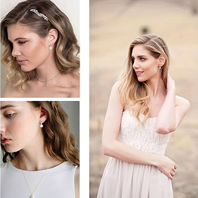 Sterling 925 Silver Jewelry With Faux Pearl Decor Hook Earrings Elegant Luxury Style Versatile Ornaments