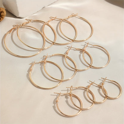 Elegant & Timeless Silver Hoop Earrings - Chic, Sexy Style Perfect for Daily Wear and Gifting
