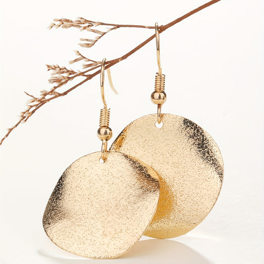 Stylish Irregular Dangle Earrings - Elegant, Cute, and Versatile Accessories for Daily Wear - Made of Iron with Silvery/Golden Finish, Perfect for Any Occasion